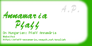 annamaria pfaff business card